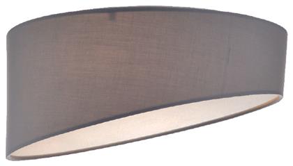 Aca Μοντέρνα Υφασμάτινη Πλαφονιέρα Οροφής με Ντουί E27 σε Γκρι χρώμα 40cm