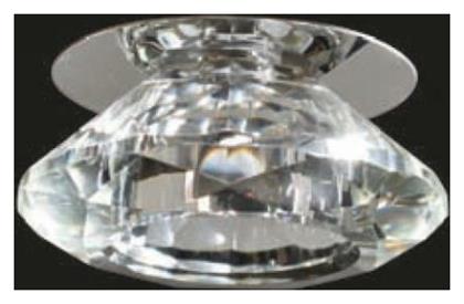 Aca Moria Στρογγυλό Κρυστάλλινο Χωνευτό Σποτ με Ντουί G4 Ασημί 9.5x9.5εκ. 1τμχ