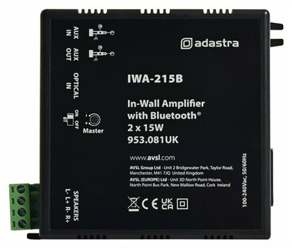 Adastra IWA-215B Επιτοίχιος Ενισχυτής με Bluetooth 2X15W