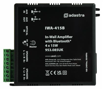 Adastra IWA-415B Επιτοίχιος Ενισχυτής με Bluetooth 4X15W