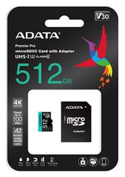 Adata High Endurance microSDXC 512GB Class 10 U3 V30 A2 UHS-I