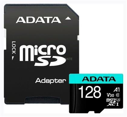 Adata Premier Pro SDXC 128GB Class 10 U3 V30 A2 UHS-I με αντάπτορα