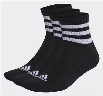 adidas 3-Stripes Cushioned Αθλητικές Κάλτσες Μαύρες