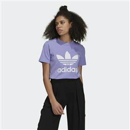 Adidas Adicolor Classics Trefoil Αθλητικό Γυναικείο T-shirt Μωβ με Στάμπα