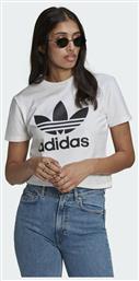 Adidas Adicolor Classics Trefoil Γυναικείο T-shirt Λευκό με Στάμπα
