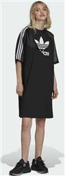 Adidas Adicolor Split Trefoil Mini Κοντομάνικο Αθλητικό Φόρεμα Μαύρο