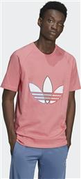 Adidas Adicolor Tricolor Ανδρικό T-shirt Hazy Rose με Λογότυπο