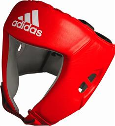 Adidas AIBAH1 Κάσκα Πυγμαχίας Ενηλίκων Aνοιχτού Τύπου Δερμάτινη Κόκκινη από το Plus4u