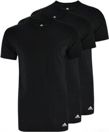 Adidas Ανδρικές Φανέλες Κοντομάνικες σε Μαύρο Χρώμα 3Pack