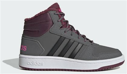 Adidas Αθλητικά Παιδικά Παπούτσια Μπάσκετ Hoops 2 Grey Five / Core Black / Screaming Pink από το MybrandShoes