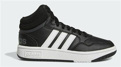 Adidas Αθλητικά Παιδικά Παπούτσια Μπάσκετ Hoops Mid 3.0 K με Κορδόνια Core Black / Cloud White / Grey Six