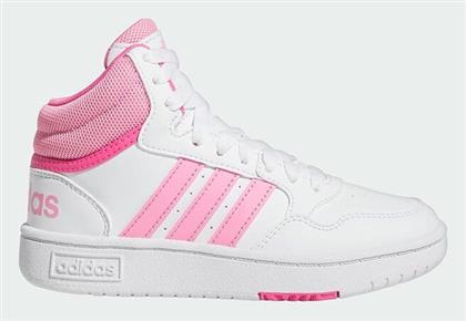 Adidas Αθλητικά Παιδικά Παπούτσια Μπάσκετ Hoops Mid 3.0 Λευκά