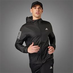 Adidas Αθλητικό Ανδρικό Μπουφάν Αδιάβροχο και Αντιανεμικό Μαύρο από το SportsFactory