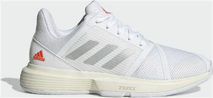 Adidas Courtjam Bounce Γυναικεία Παπούτσια Τένις για Όλα τα Γήπεδα Cloud White / Silver Metallic / Solar Red από το Plus4u