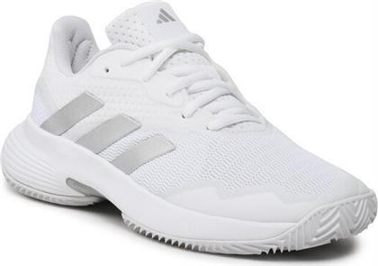 Adidas Courtjam Control Γυναικεία Παπούτσια Τένις για Χωμάτινα Γήπεδα Λευκά