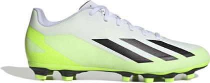 Adidas X Crazyfast.4 FxG Χαμηλά Ποδοσφαιρικά Παπούτσια με Τάπες Λευκά