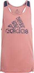 Adidas Παιδική Καλοκαιρινή Μπλούζα Αμάνικη για Κορίτσι Ροζ Designed To Move Leopard από το Spartoo