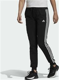Adidas Essential 3-Stripes Ψηλόμεσο Παντελόνι Γυναικείας Φόρμας με Λάστιχο Μαύρο από το MybrandShoes