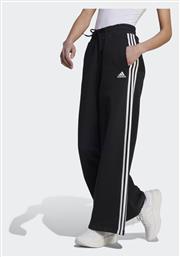 adidas Essentials 3-Stripes French Terry Παντελόνι Φόρμας Μαύρο