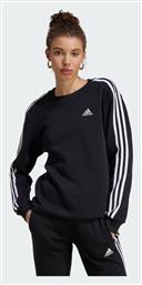 Adidas Essentials 3-Stripes Γυναικείο Φούτερ Μαύρο