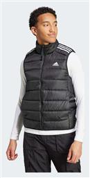 adidas Essentials 3-Stripes Light Down Μπουφάν Puffer Μαύρο από το Spartoo