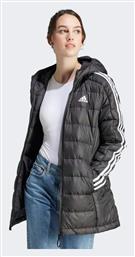 adidas Essentials 3-Stripes Light Down Μπουφάν Puffer Μαύρο από το Spartoo