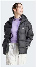 adidas Essentials 3-Stripes Mid Down Μπουφάν Puffer Μαύρο από το Modivo