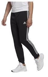 Adidas Essentials 3 Stripes Παντελόνι Φόρμας με Λάστιχο Μαύρο