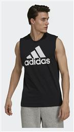 Adidas Essentials Ανδρική Μπλούζα Αμάνικη Μαύρη