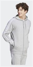 Adidas Essentials Ανδρική Φούτερ Ζακέτα με Κουκούλα και Τσέπες Medium Grey Heather