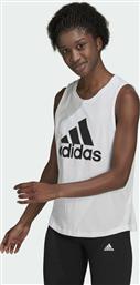 Adidas Essentials Big Logo Αμάνικη Γυναικεία Αθλητική Μπλούζα Λευκή από το Zakcret Sports