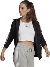 Adidas Essentials Γυναικεία Φούτερ Ζακέτα με Κουκούλα Μαύρη από το Politikos Shop