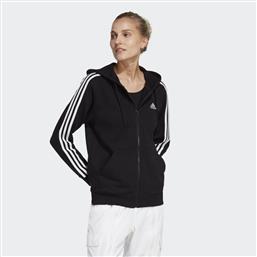 Adidas Essentials Γυναικεία Ζακέτα Φούτερ με Κουκούλα Μαύρη από το SportsFactory