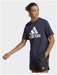 Adidas Essentials Single Ανδρικό T-shirt Μπλε με Στάμπα από το Outletcenter