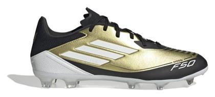 adidas F50 League Messi FG/MG Χαμηλά Ποδοσφαιρικά Παπούτσια με Τάπες Gold Metallic / Cloud White / Core Black από το Outletcenter