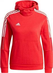 Adidas Fleece Παιδικό Φούτερ με Κουκούλα και Τσέπες Κόκκινο Tiro 21 από το MybrandShoes