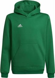 Adidas Fleece Παιδικό Φούτερ με Κουκούλα και Τσέπες Πράσινο