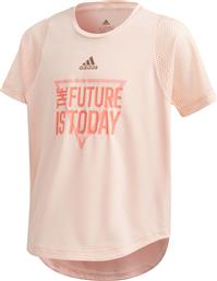 Adidas Παιδική Καλοκαιρινή Μπλούζα Κοντομάνικη για Κορίτσι Ροζ Future Today Aeroready από το Zakcret Sports