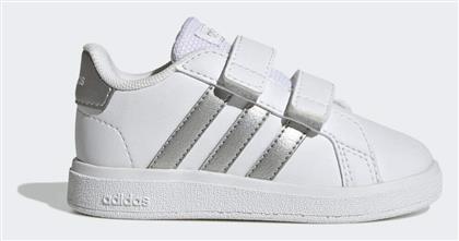 adidas Grand Court Παιδικά Sneakers Cloud White / Matte Silver