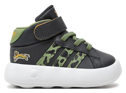 Adidas Grand Court Παιδικά Sneakers High με Σκρατς Μαύρα