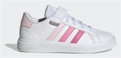 Adidas Grand Court Παιδικά Sneakers με Σκρατς Clear Pink / Bliss Pink / Pink Fusion