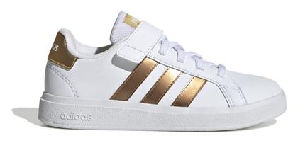 Adidas Grand Court Παιδικά Sneakers με Σκρατς Λευκά