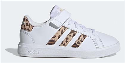 Adidas Grand Court Παιδικά Sneakers με Σκρατς Λευκά