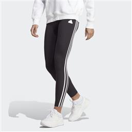 Adidas Icons 3-Stripes Running Γυναικείο Cropped Κολάν Μαύρο από το Modivo