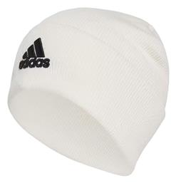 adidas Logo Beanie Unisex Σκούφος με Rib Πλέξη σε Εκρού χρώμα