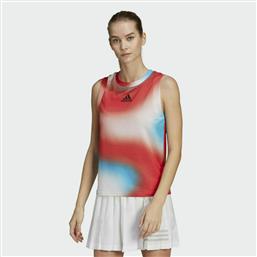 Adidas Melbourne Tennis Printed Match Tank Αμάνικη Γυναικεία Αθλητική Μπλούζα Κόκκινη