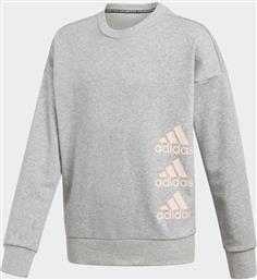 Adidas Παιδικό Φούτερ για Κορίτσι Γκρι Must Haves Crew