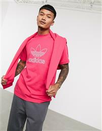 Adidas Originals Trefoil Ανδρικό T-shirt Φούξια Με Λογότυπο από το Cosmos Sport
