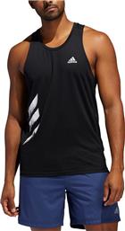 Adidas Own Run 3-Stripes PB Singlet Black από το HallofBrands