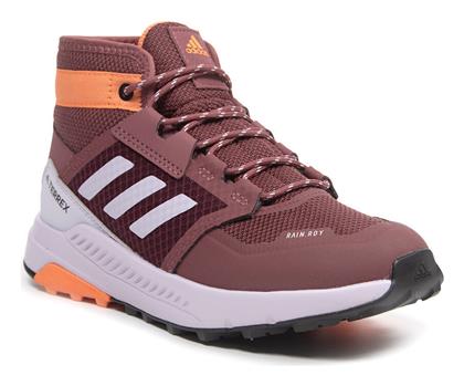 Adidas Παιδικά Μποτάκια Πεζοπορίας Terrex Trailmaker Mid Αδιάβροχα Μπορντό